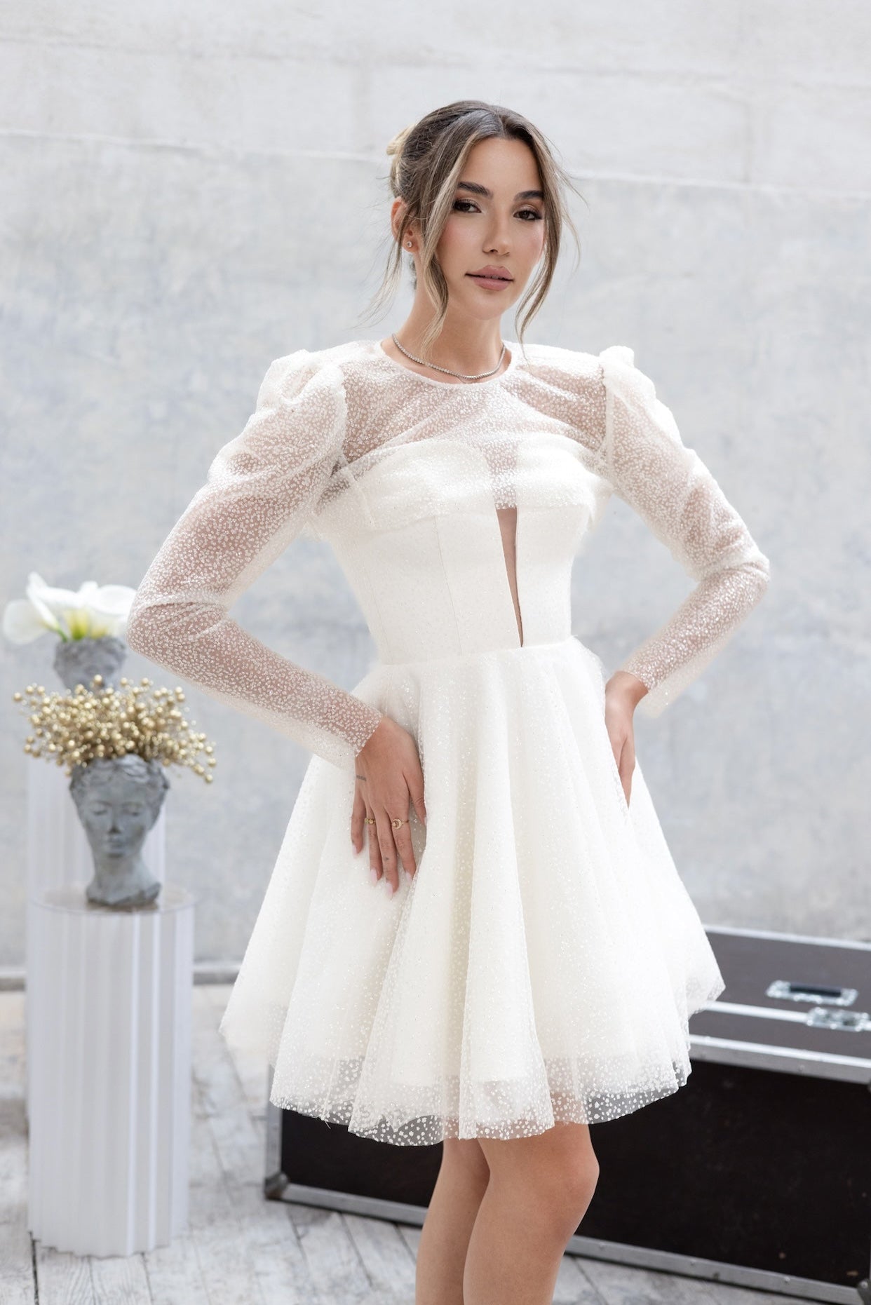 liza lace mini dress Liza Pearl Lace Dress Small / Ivory