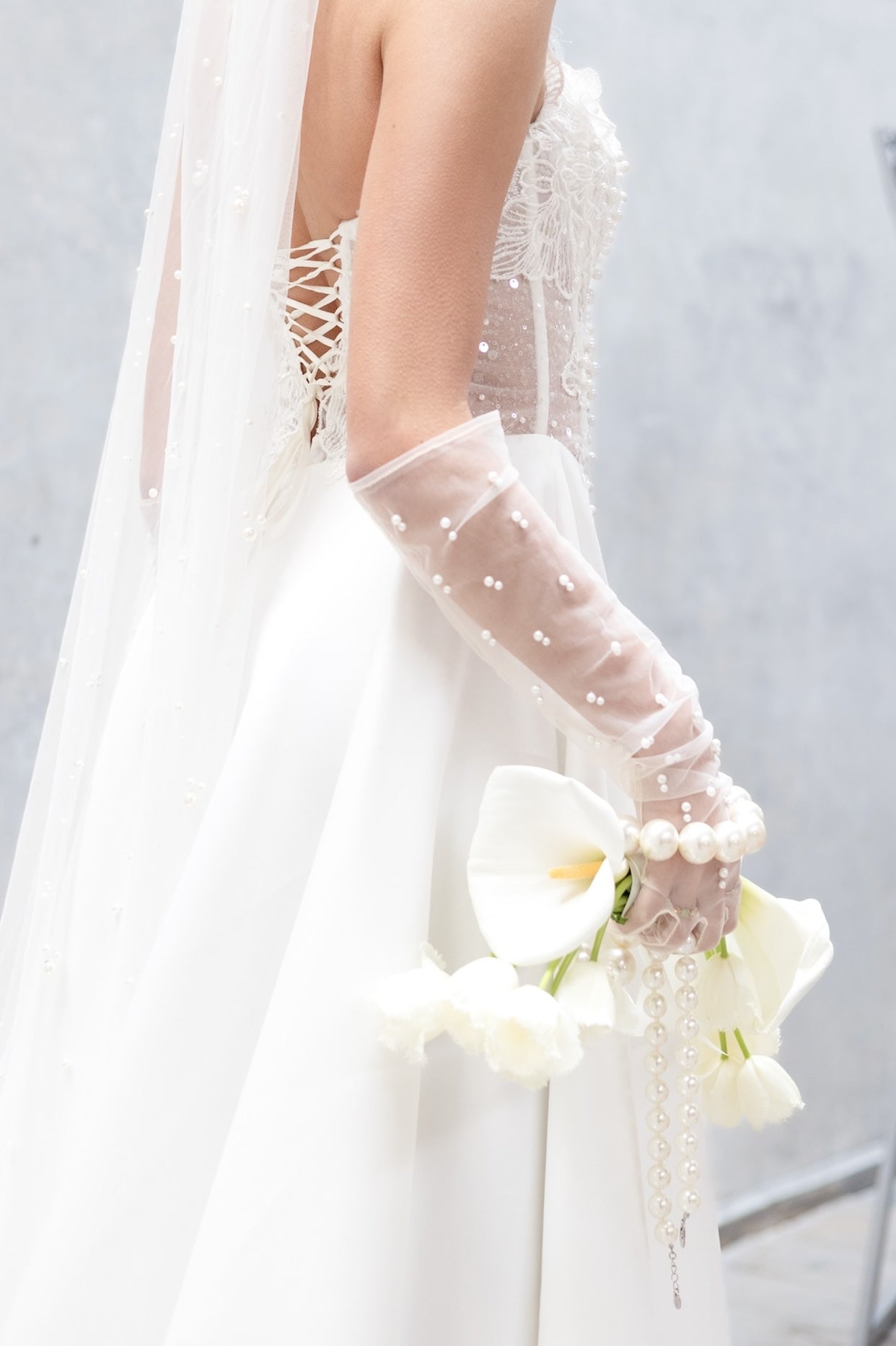 Beatrice Pearl Официални Булчински Ръкавици